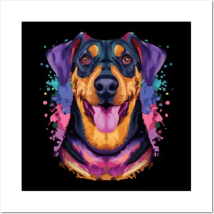 Cute Beauceron Dog Stencil Posters and Art